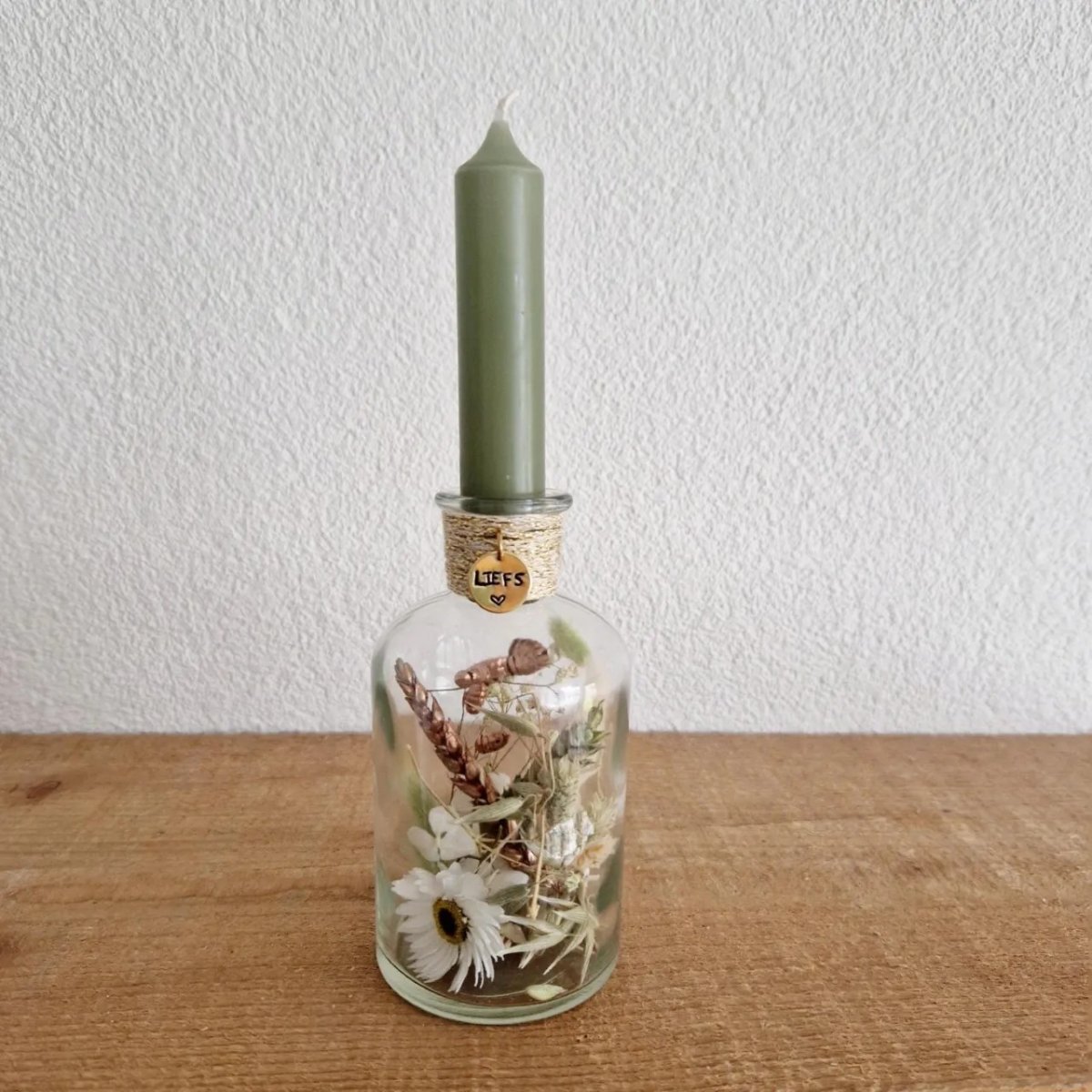Droogbloemen fles moederdag - Afbeelding 2