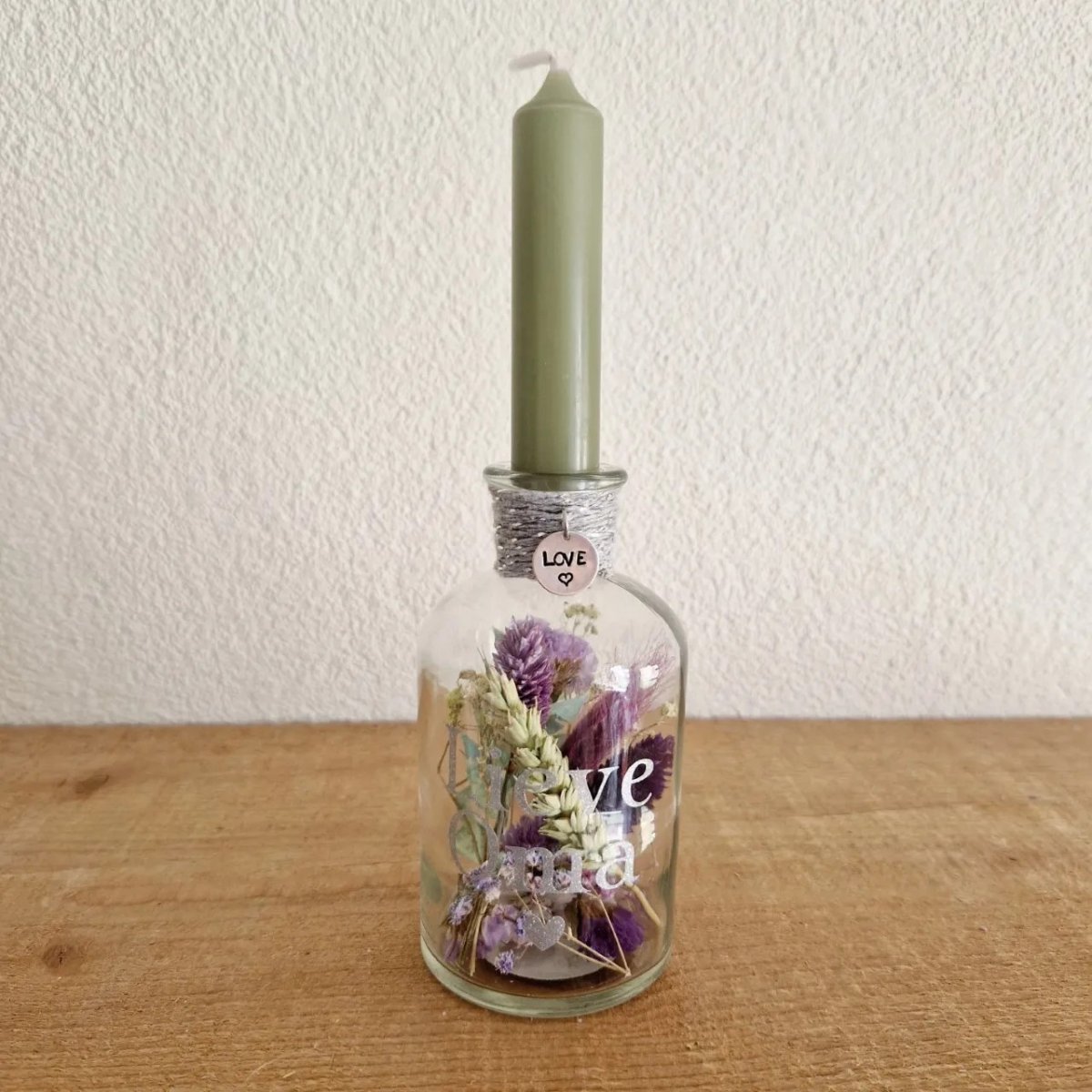 Droogbloemen fles moederdag - Afbeelding 3