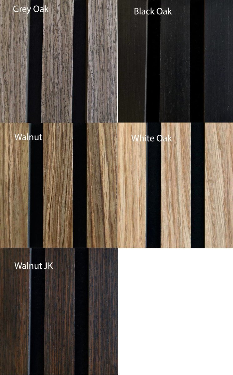 FREJA Akoustische panelen 200x60x2,2cm. Black Oak – We kunnen het ook op maat maken - Afbeelding 3