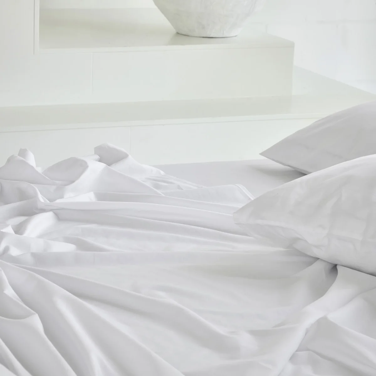 Onderlaken Crispy Cotton Wit - Afbeelding 3