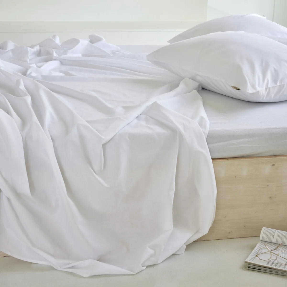 Onderlaken Crispy Cotton Wit - Afbeelding 4