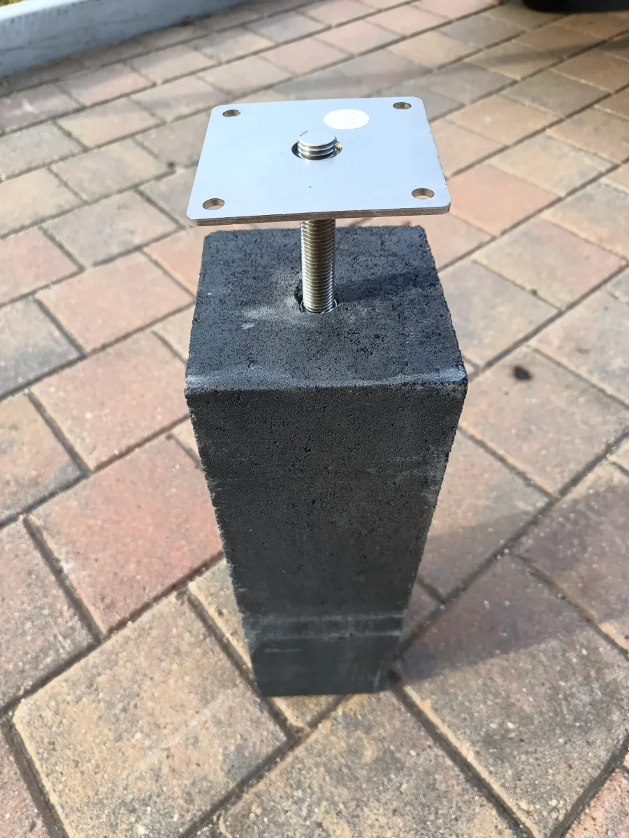 Betonpoer 12x12cm Antraciet - Afbeelding 3