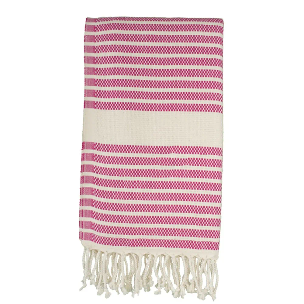 Hamamdoek fuchsia, katoen, Beachie, Nice - Afbeelding 2