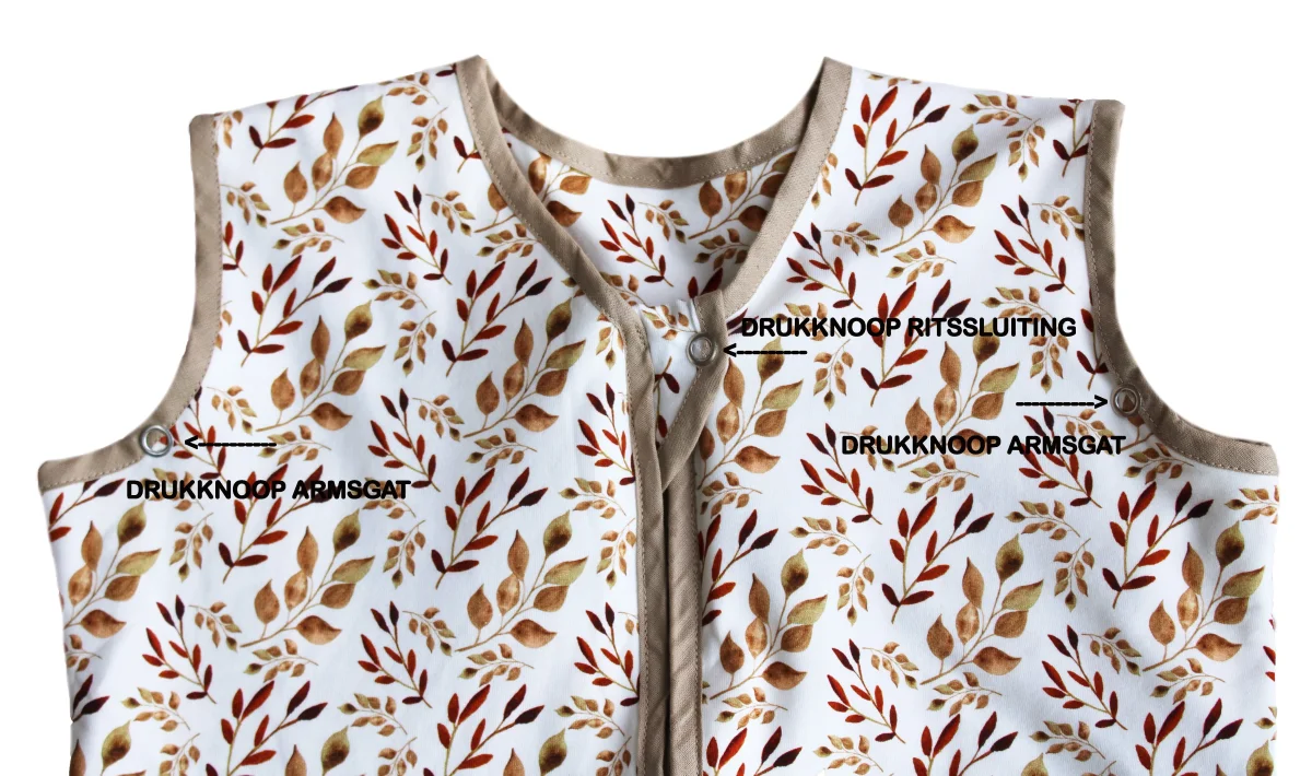 Baby Slaapzak - Leaves Cognac - Afbeelding 3